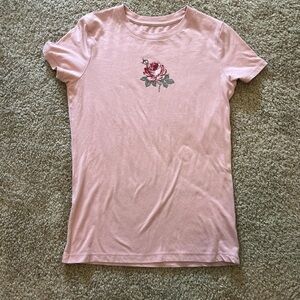 medium pink flower t-shirt